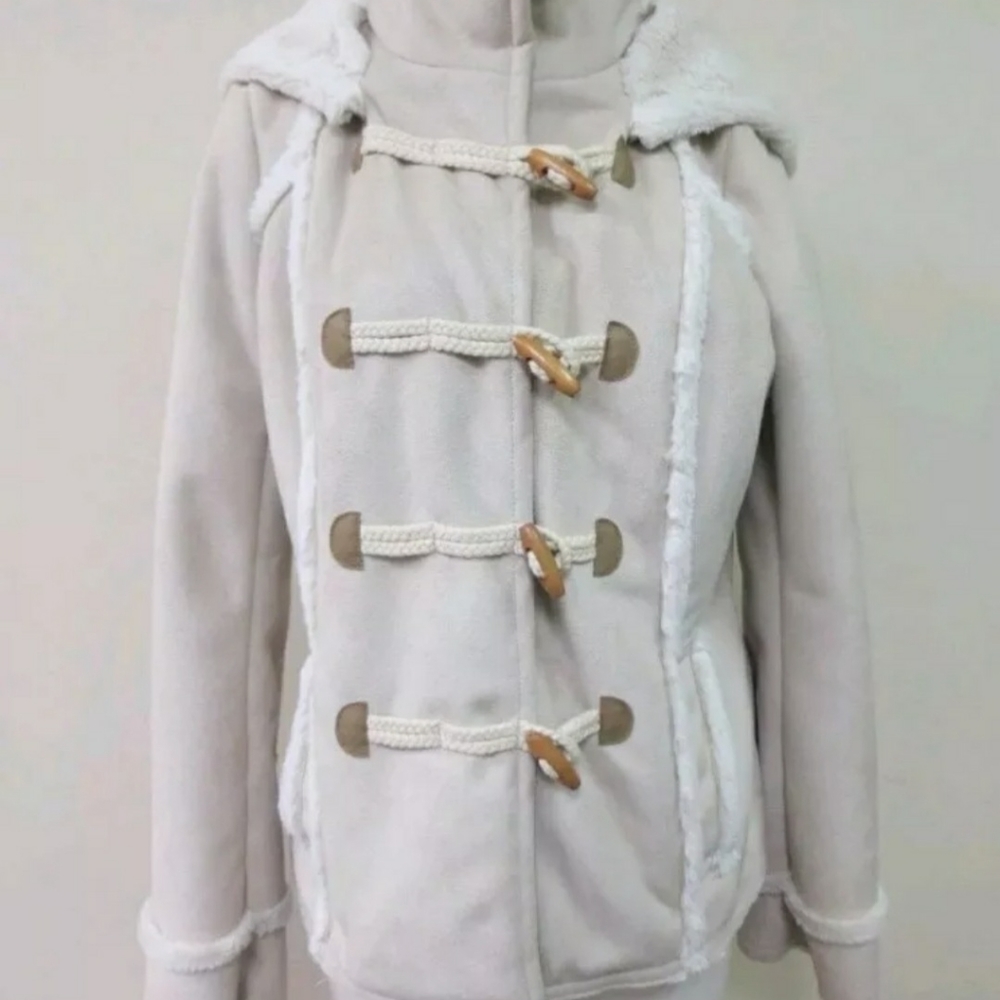 Anthropologie Idra Shearling Creme Coat, Size 2